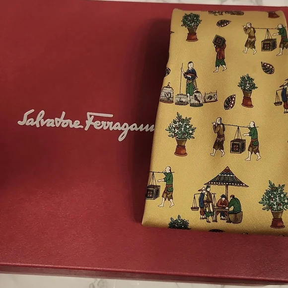 Salvatore Ferragamo Yellow Tie - Picture 2 of 4